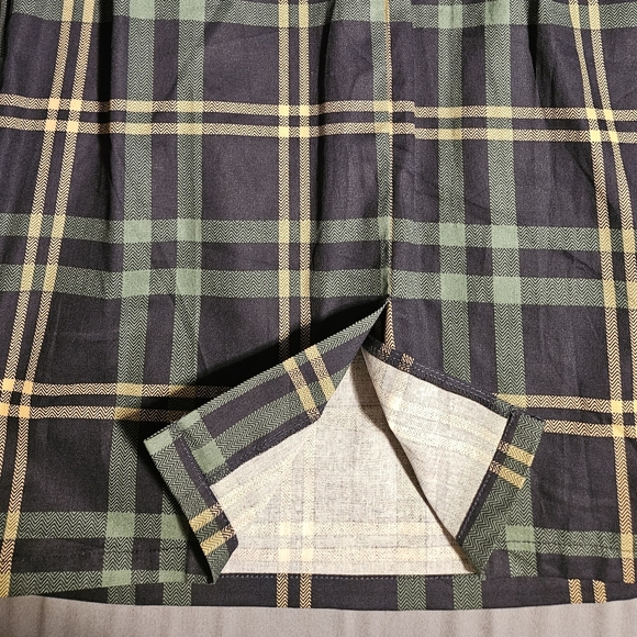 50s Retro Capped Sleeves Plaid Pencil Dress - Picture 4 of 6